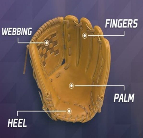 webing-baseball glove for big hands